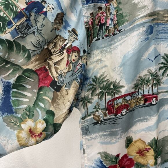 Montage Pour Homme Hawaiian 100% Silk Shirt Medium Woody Flagship Flysleeper - Picture 4 of 6